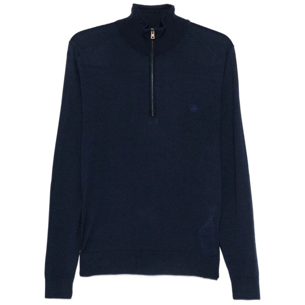 Etro Men Fuji Knitted Quarter Zip Jumper